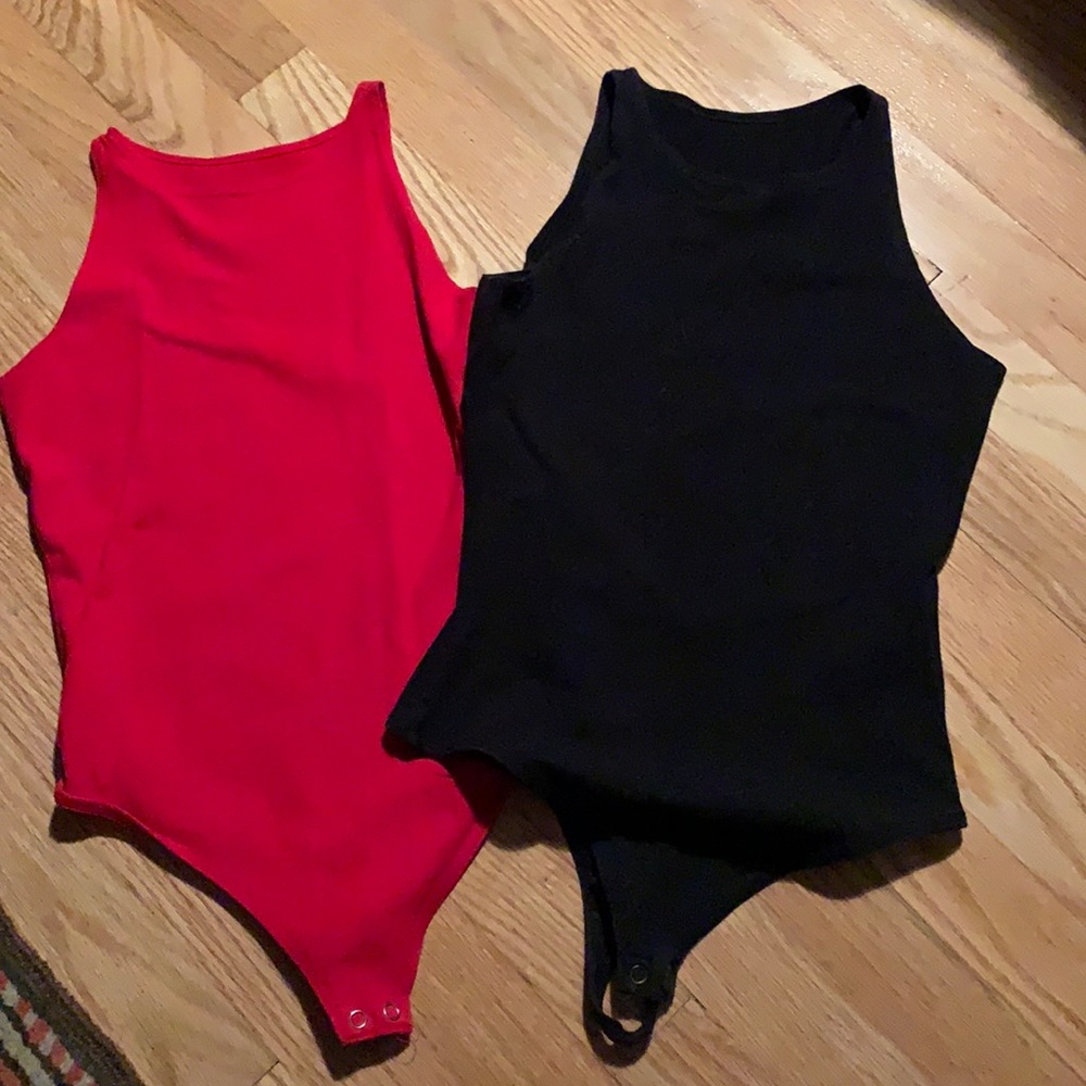 American Apparel High Neck Bodysuits- Bundle